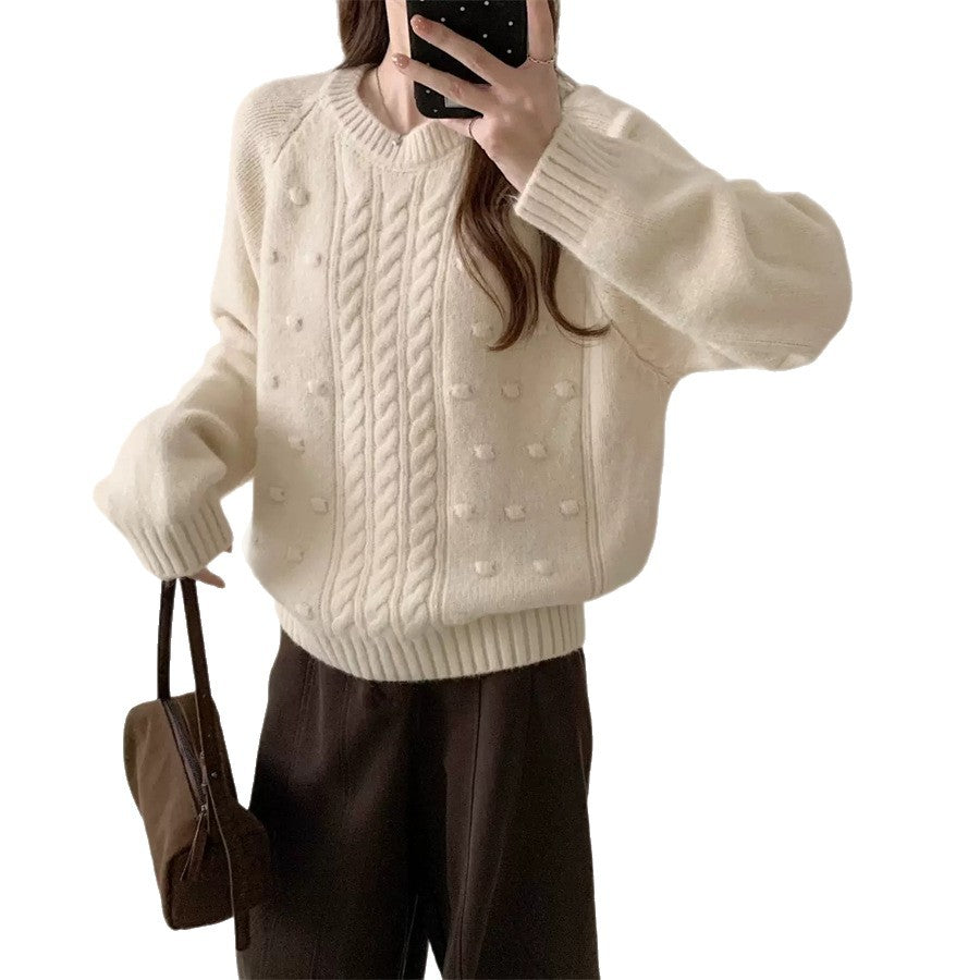 Loose round neck sweater