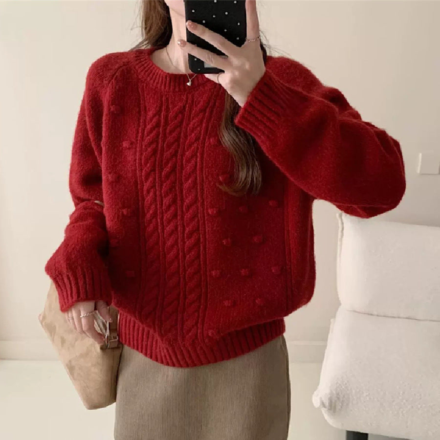Loose round neck sweater