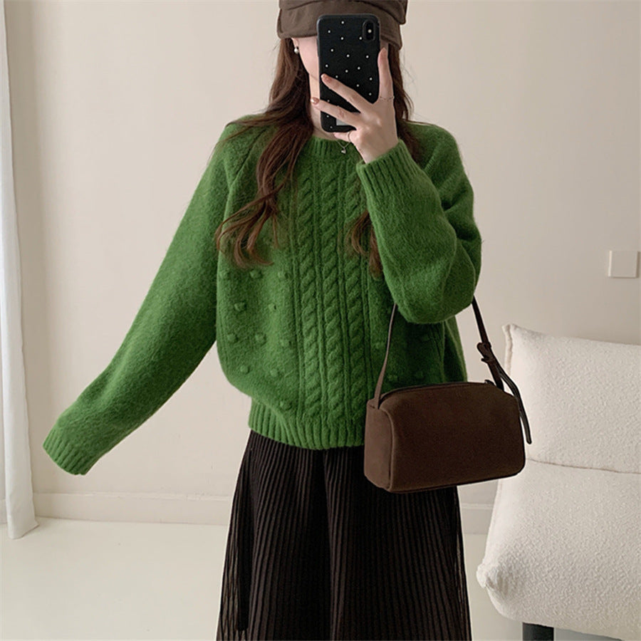 Loose round neck sweater